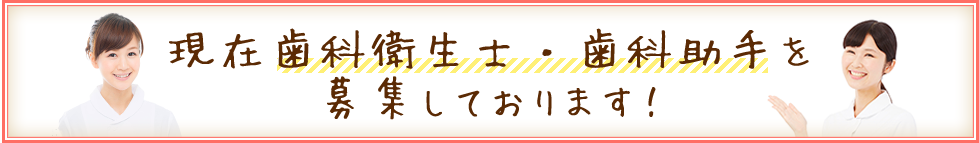 只今歯科衛生士を募集しています！