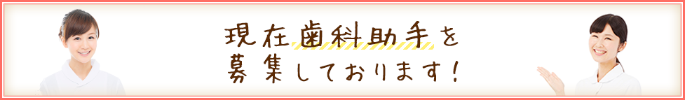 只今歯科衛生士を募集しています！